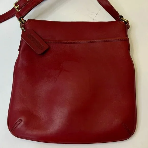 Vintage Coach Legacy Flap Leather Crossbody 9592 Red - Picture 10 of 10